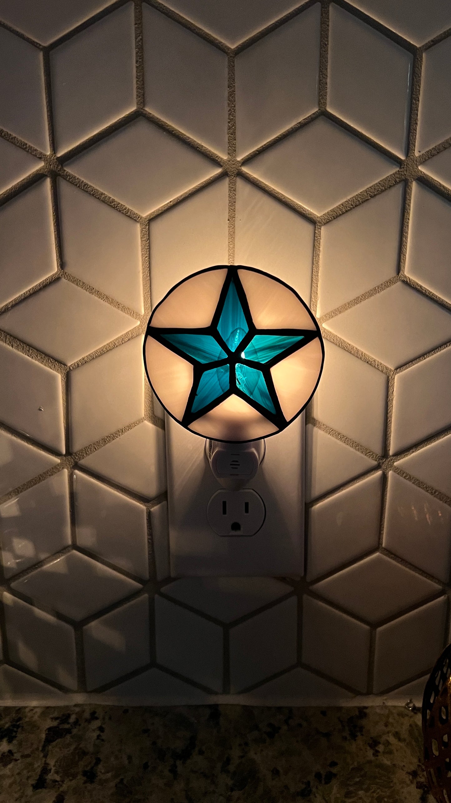Lone Star Nightlight • Blue & White